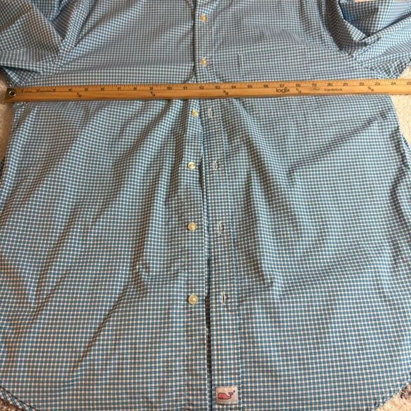 Vineyard Vines Shirt Mens Sz L Plaid performance Classic Fit Murray Nylon Blend - Picture 11 of 12